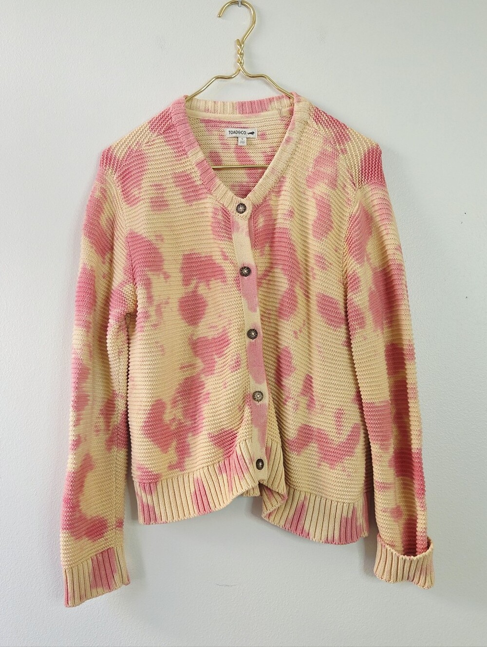 Toad & Co Bianca Shaker Cardigan Taffy Tie Dye Small